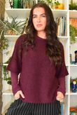 Clemmie Box Knit Aubergine Marl
